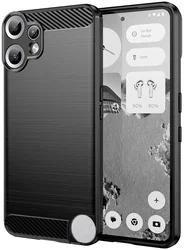 Nothing CMF Phone 2 Pro Hoesje Geborsteld TPU Flexibele Back Cover Zwart afbeelding