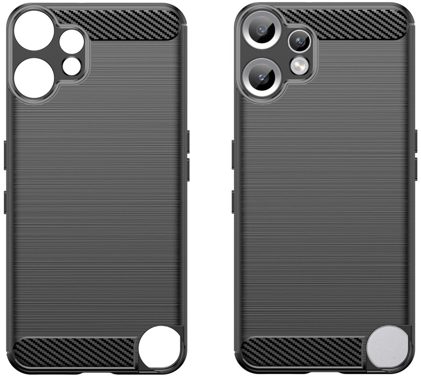 Nothing CMF Phone 2 Pro Hoesje Geborsteld TPU Flexibele Back Cover Zwart afbeelding 2
