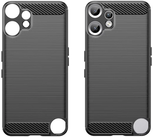 Nothing CMF Phone 2 Pro Hoesje Geborsteld TPU Flexibele Back Cover Zwart afbeelding 2