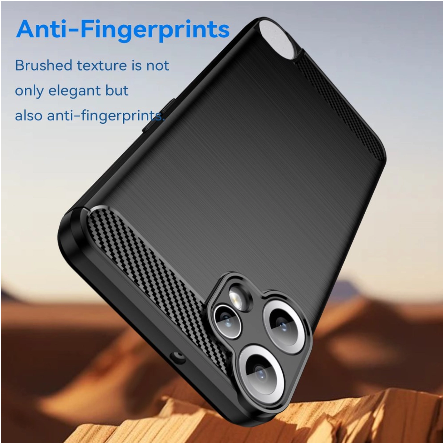 Nothing CMF Phone 2 Pro Hoesje Geborsteld TPU Flexibele Back Cover Zwart afbeelding 7