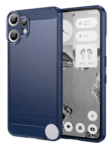 Nothing CMF Phone 2 Pro Hoesje Geborsteld TPU Flexibele Back Cover Blauw afbeelding 1