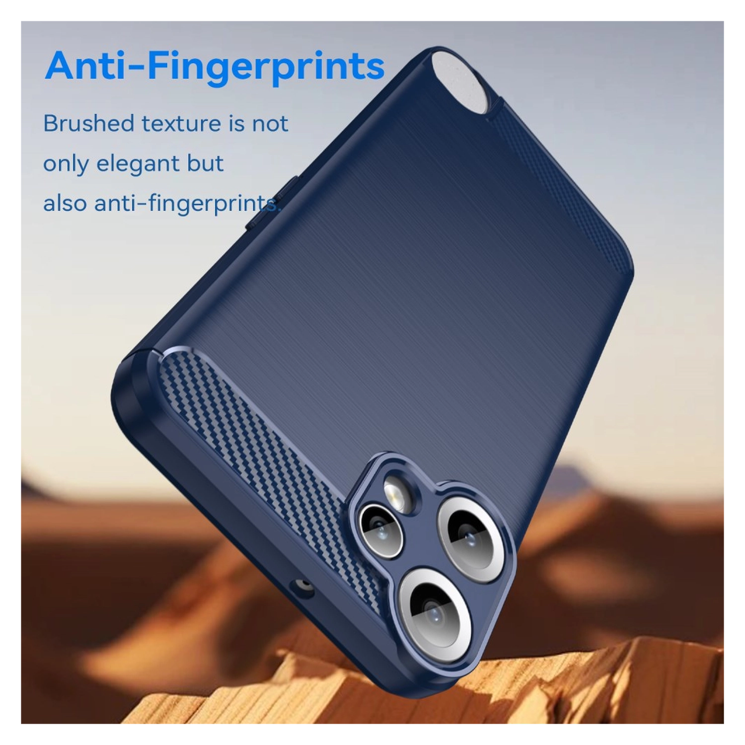 Nothing CMF Phone 2 Pro Hoesje Geborsteld TPU Flexibele Back Cover Blauw afbeelding 4