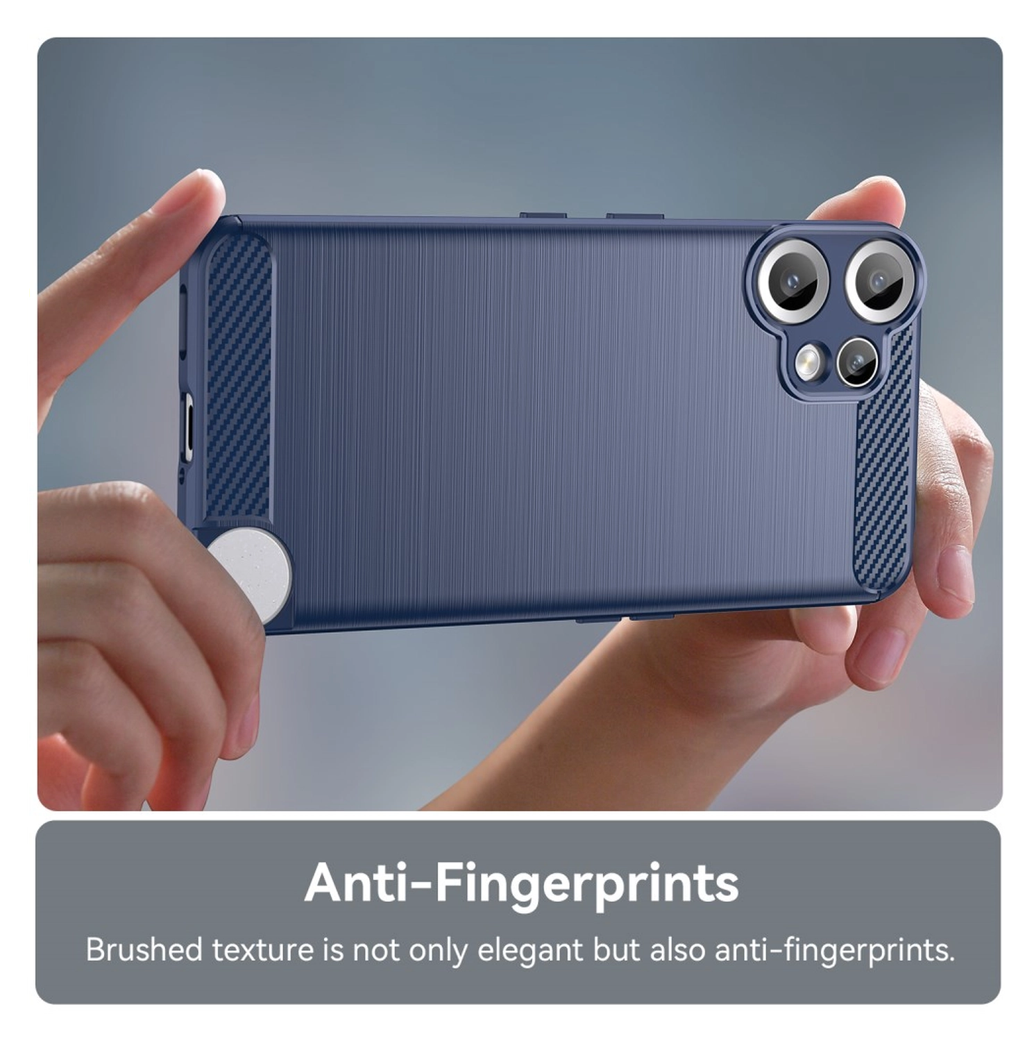 Nothing CMF Phone 2 Pro Hoesje Geborsteld TPU Flexibele Back Cover Blauw afbeelding 6