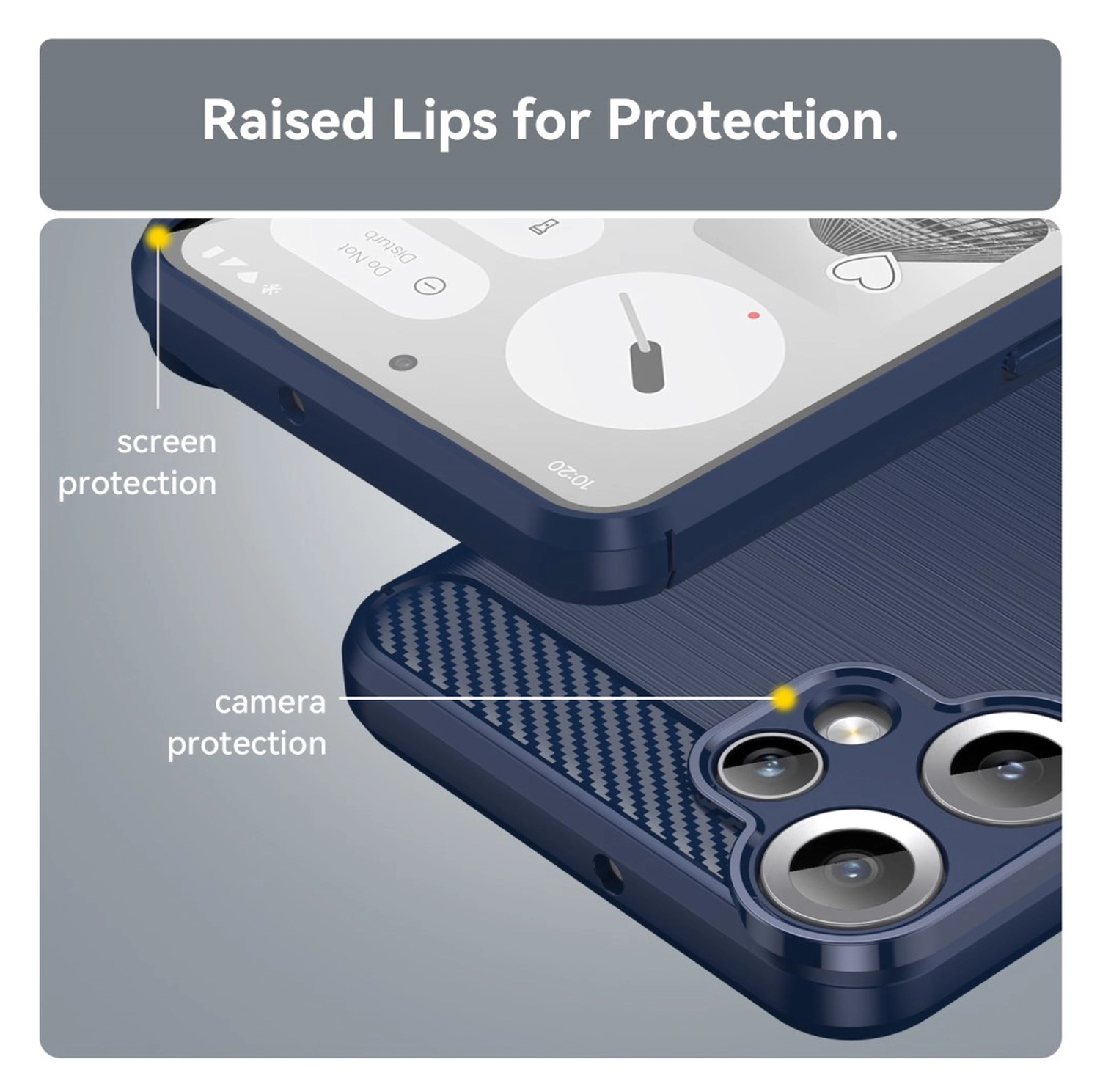 Nothing CMF Phone 2 Pro Hoesje Geborsteld TPU Flexibele Back Cover Blauw afbeelding 7