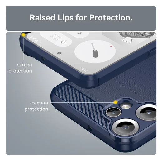 Nothing CMF Phone 2 Pro Hoesje Geborsteld TPU Flexibele Back Cover Blauw afbeelding 7
