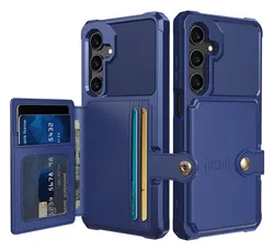 Samsung Galaxy A26 Hoesje 3-in-1 Pasjes Portemonnee Back Cover Blauw afbeelding