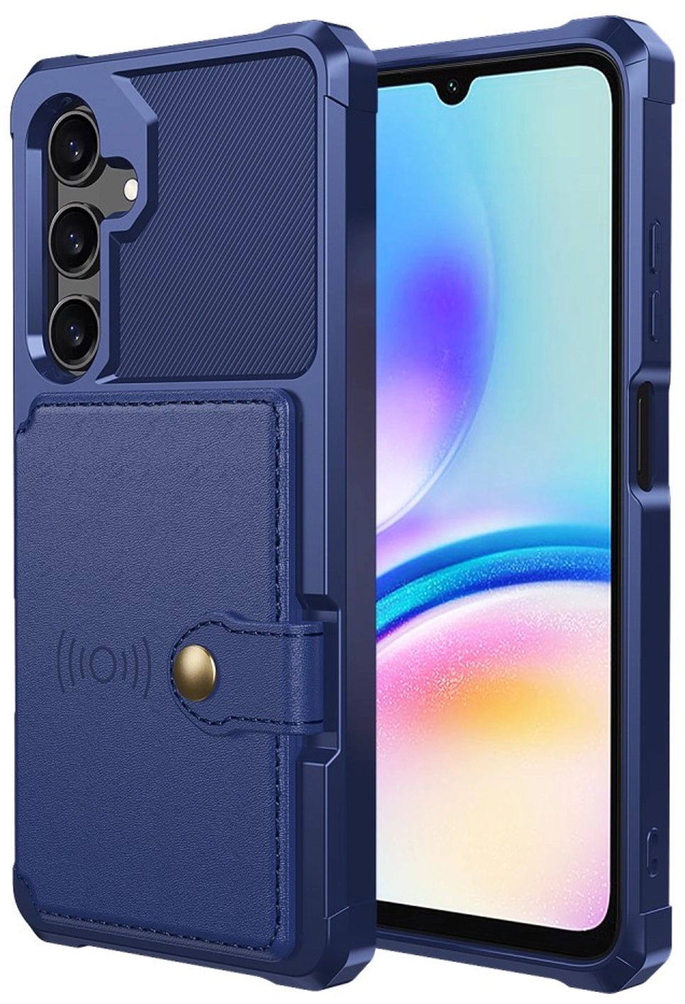 Samsung Galaxy A26 Hoesje 3-in-1 Pasjes Portemonnee Back Cover Blauw afbeelding 3