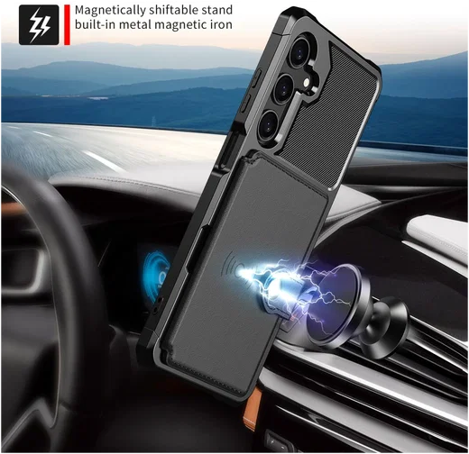 Samsung Galaxy A26 Hoesje 3-in-1 Pasjes Portemonnee Back Cover Zwart afbeelding 5