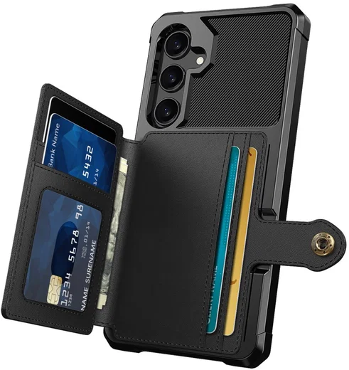 Samsung Galaxy A26 Hoesje 3-in-1 Pasjes Portemonnee Back Cover Zwart afbeelding 2