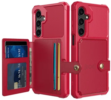 Samsung Galaxy A26 Hoesje 3-in-1 Pasjes Portemonnee Back Cover Rood