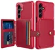 Samsung Galaxy A26 TPU Back Cover met Kunstleren Wallet Rood
