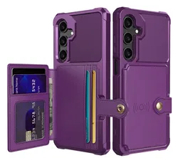 Samsung Galaxy A26 Hoesje 3-in-1 Pasjes Portemonnee Back Cover Paars afbeelding