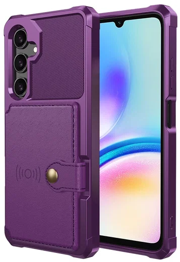 Samsung Galaxy A26 Hoesje 3-in-1 Pasjes Portemonnee Back Cover Paars afbeelding 2