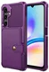 Samsung Galaxy A26 Hoesje 3-in-1 Pasjes Portemonnee Back Cover Paars afbeelding 2