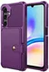 Samsung Galaxy A26 TPU Back Cover met Kunstleren Wallet Paars afbeelding 2