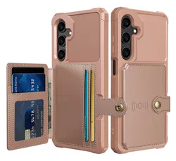 Samsung Galaxy A26 Hoesje 3-in-1 Pasjes Portemonnee Back Cover Roze afbeelding