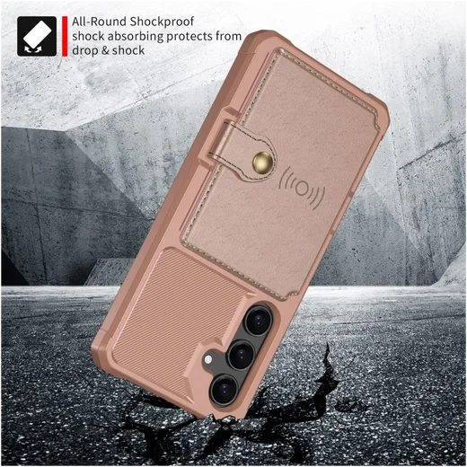 Samsung Galaxy A26 Hoesje 3-in-1 Pasjes Portemonnee Back Cover Roze afbeelding 8