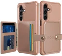 Samsung Galaxy A26 TPU Back Cover met Kunstleren Wallet Roze