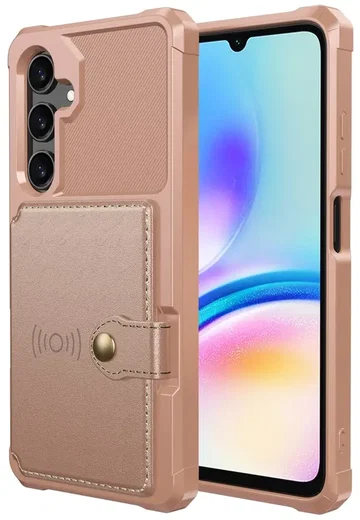 Samsung Galaxy A26 TPU Back Cover met Kunstleren Wallet Roze afbeelding 2