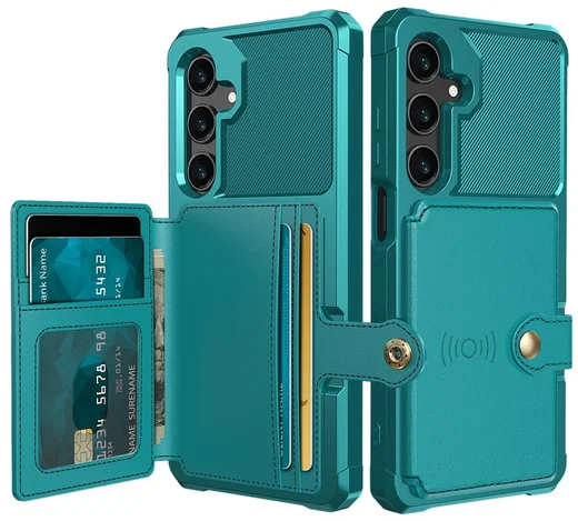 Samsung Galaxy A26 Hoesje 3-in-1 Pasjes Portemonnee Back Cover Groen afbeelding 1