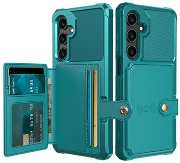 Samsung Galaxy A26 Hoesje 3-in-1 Pasjes Portemonnee Back Cover Groen