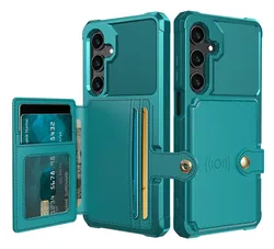 Samsung Galaxy A26 Hoesje 3-in-1 Pasjes Portemonnee Back Cover Groen afbeelding