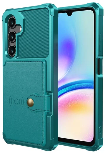 Samsung Galaxy A26 Hoesje 3-in-1 Pasjes Portemonnee Back Cover Groen afbeelding 2