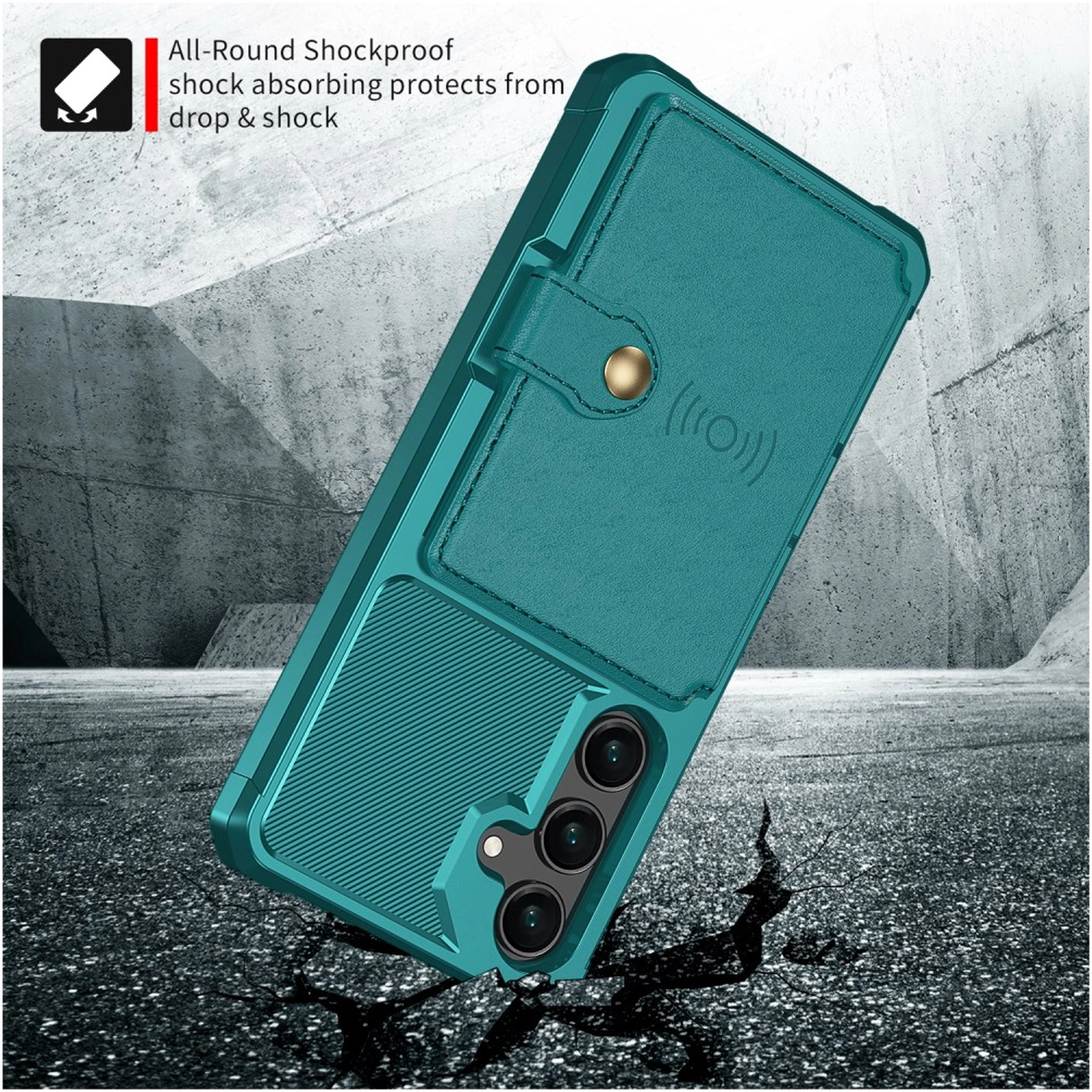 Samsung Galaxy A26 Hoesje 3-in-1 Pasjes Portemonnee Back Cover Groen afbeelding 8