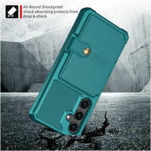 Samsung Galaxy A26 Hoesje 3-in-1 Pasjes Portemonnee Back Cover Groen afbeelding 8