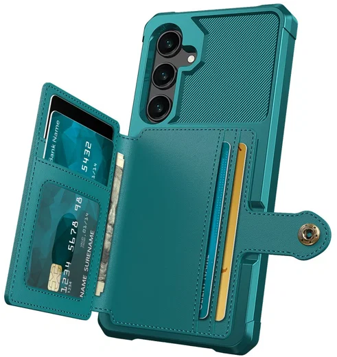 Samsung Galaxy A26 Hoesje 3-in-1 Pasjes Portemonnee Back Cover Groen afbeelding 3