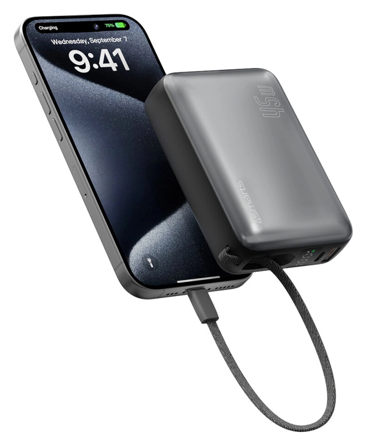 4smarts Enterprise Compact 20.000mAh Powerbank 45W Ingebouwde USB-C Kabel afbeelding 7