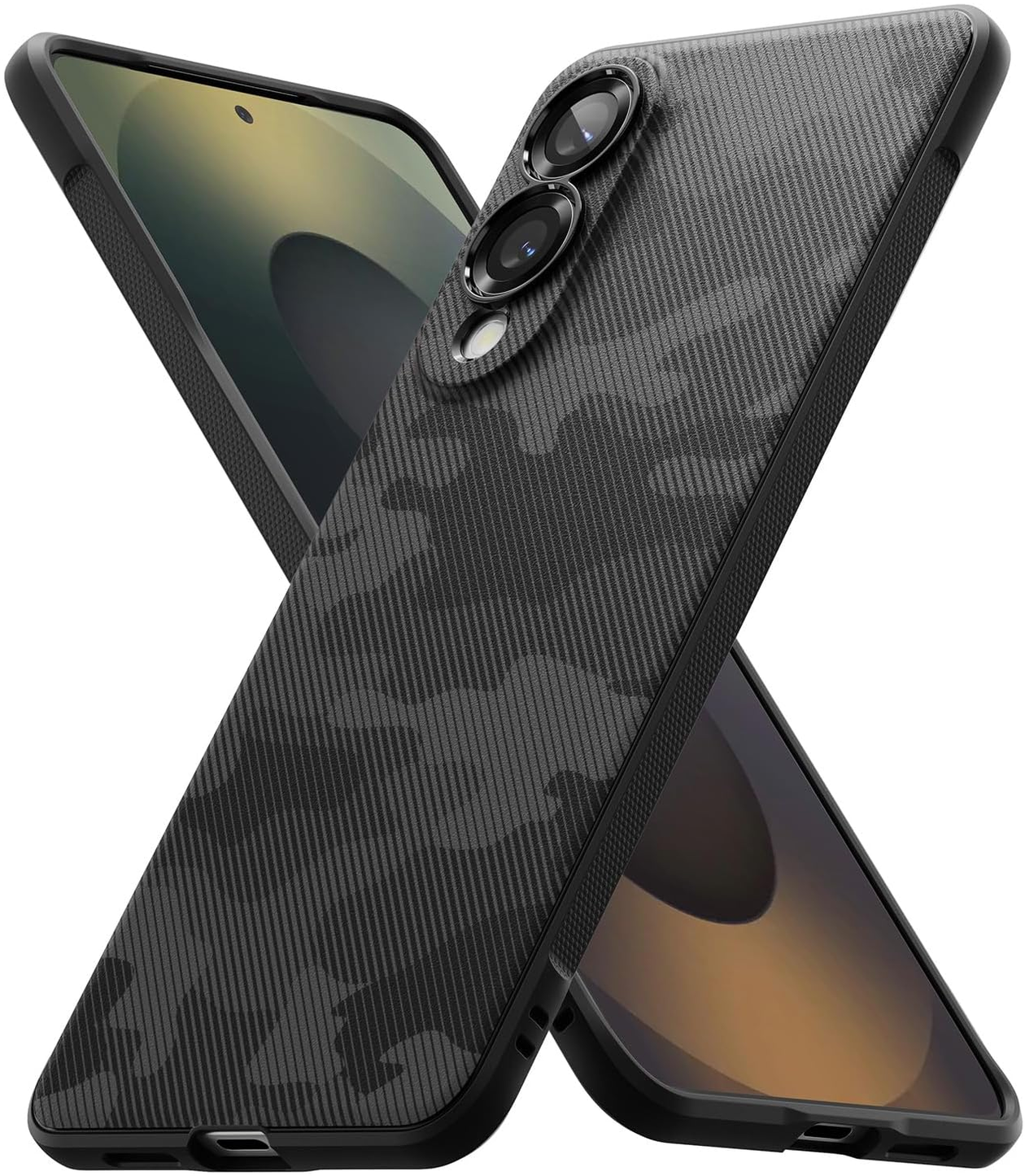 Ringke Onyx Samsung Galaxy S25 Edge Hoesje Flexibel TPU Back Cover Camo Zwart afbeelding 1