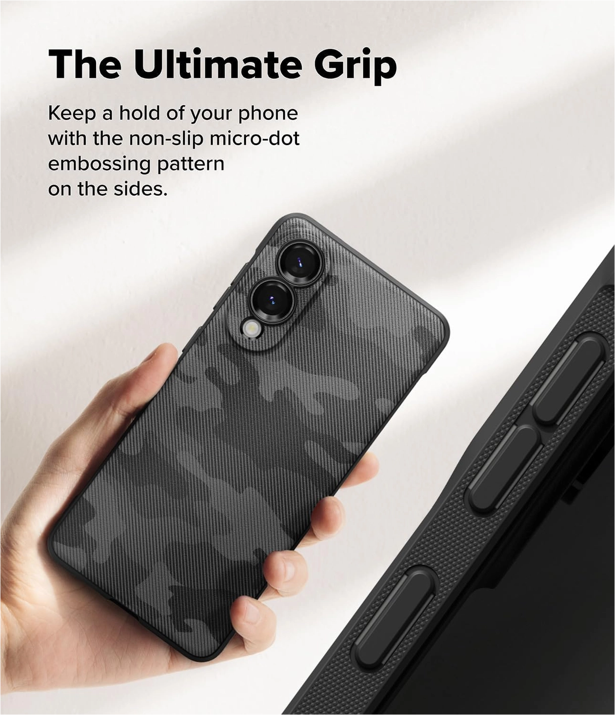 Ringke Onyx Samsung Galaxy S25 Edge Hoesje Flexibel TPU Back Cover Camo Zwart afbeelding 5