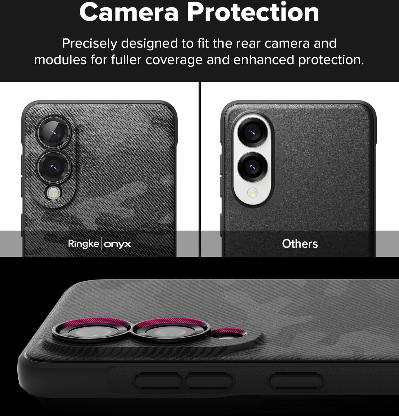 Ringke Onyx Samsung Galaxy S25 Edge Hoesje Flexibel TPU Back Cover Camo Zwart afbeelding 6