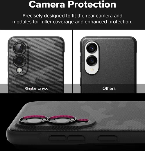 Ringke Onyx Samsung Galaxy S25 Edge Hoesje Flexibel TPU Back Cover Camo Zwart afbeelding 6