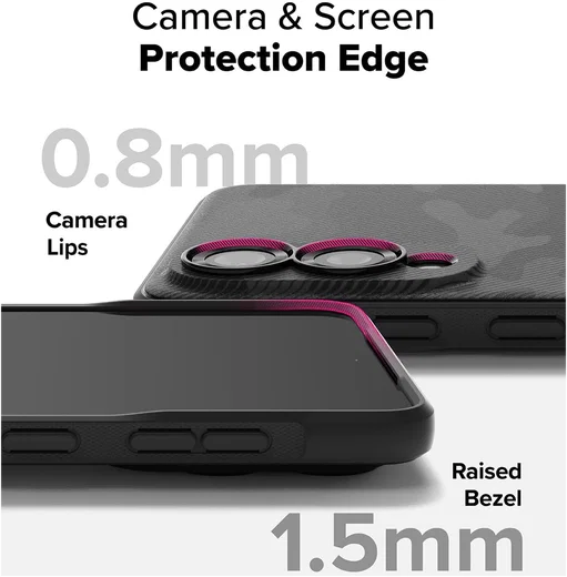 Ringke Onyx Samsung Galaxy S25 Edge Hoesje Flexibel TPU Back Cover Camo Zwart afbeelding 10