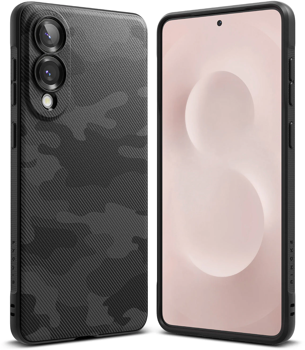 Ringke Onyx Samsung Galaxy S25 Edge Hoesje Flexibel TPU Back Cover Camo Zwart afbeelding 2