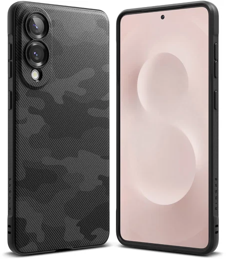 Ringke Onyx Samsung Galaxy S25 Edge Hoesje Flexibel TPU Back Cover Camo Zwart afbeelding 2