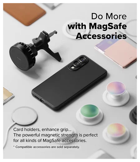 Ringke Onyx Magnetic Samsung Galaxy S25 Edge Hoesje MagSafe Zwart afbeelding 7