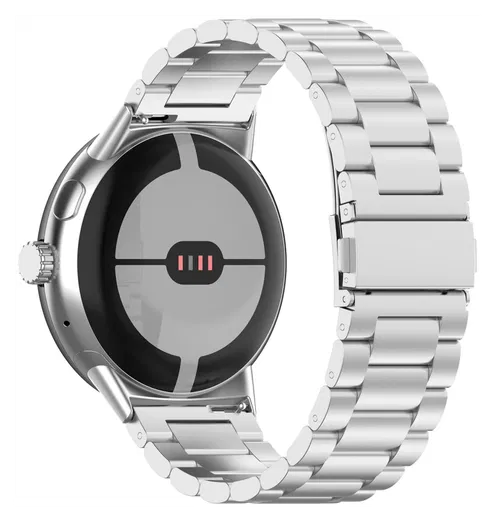 Google Pixel Watch 3 45MM Bandje - Roestvrij Staal - met Schakels - Zilver afbeelding 1