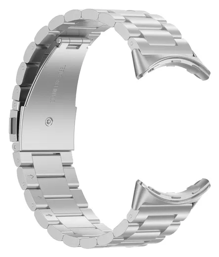 Google Pixel Watch 3 45MM Bandje - Roestvrij Staal - met Schakels - Zilver afbeelding 5