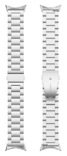 Google Pixel Watch 3 45MM Bandje - Roestvrij Staal - met Schakels - Zilver afbeelding 6