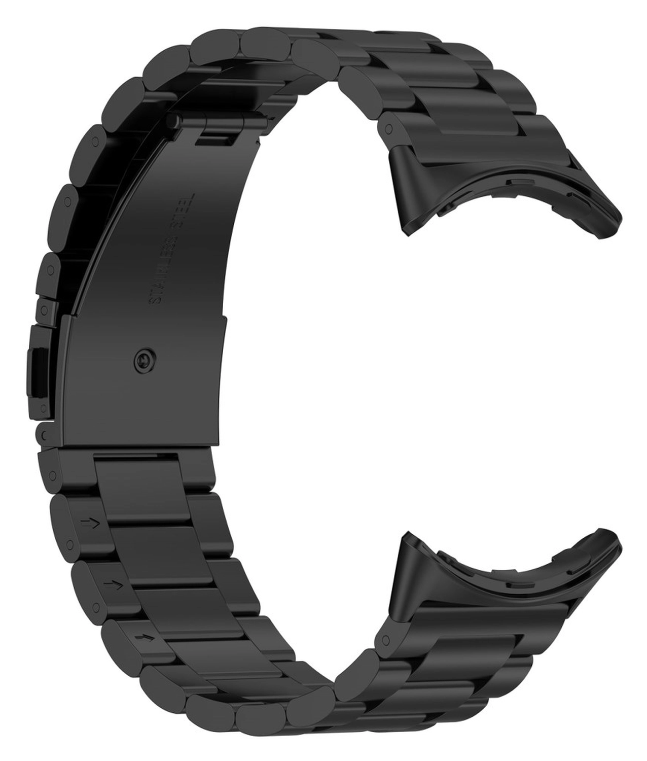 Google Pixel Watch 3 45MM Bandje - Roestvrij Staal - met Schakels - Zwart afbeelding 5
