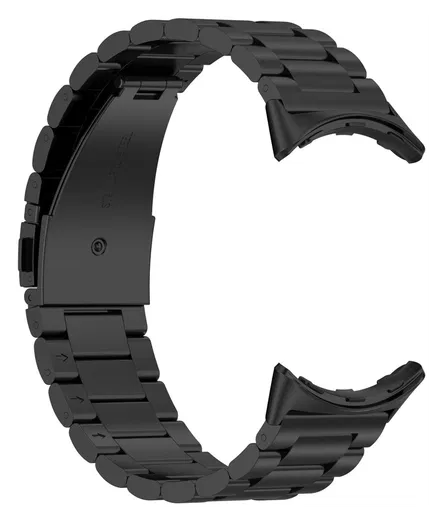 Google Pixel Watch 3 45MM Bandje - Roestvrij Staal - met Schakels - Zwart afbeelding 5