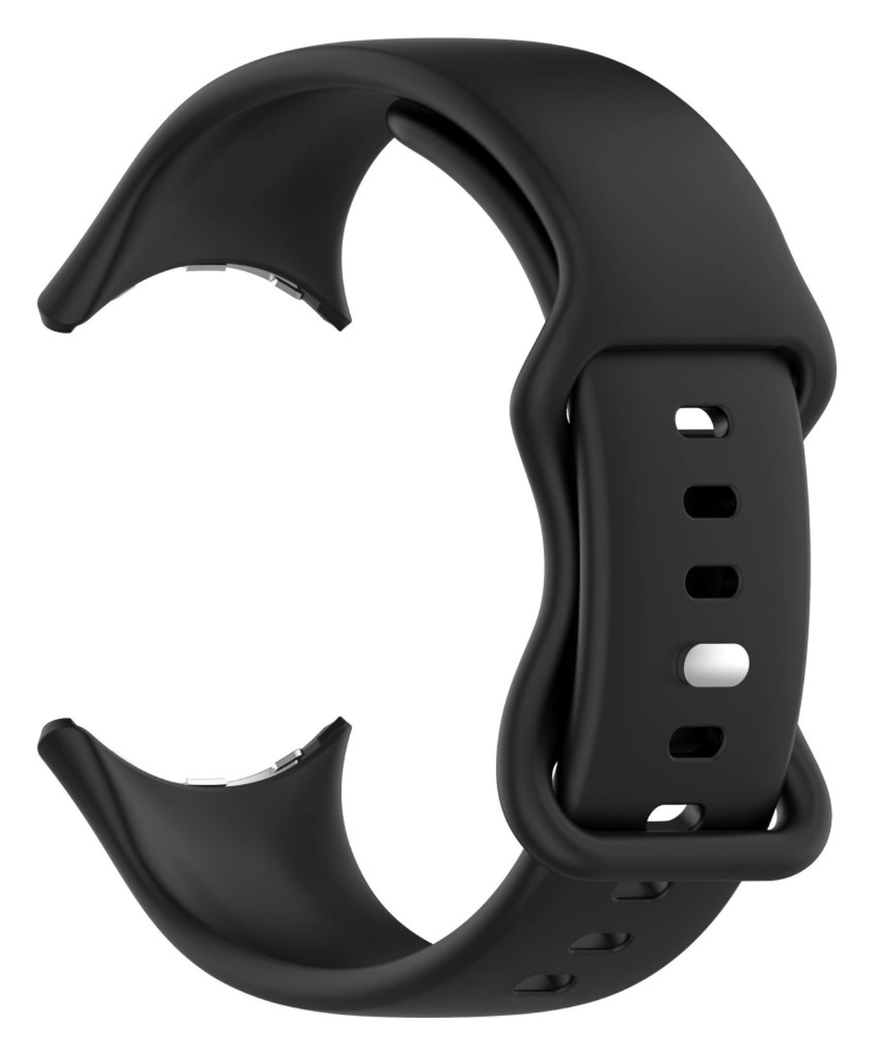 Google Pixel Watch 3 45MM Bandje - Siliconen met Gespsluiting - Zwart afbeelding 2