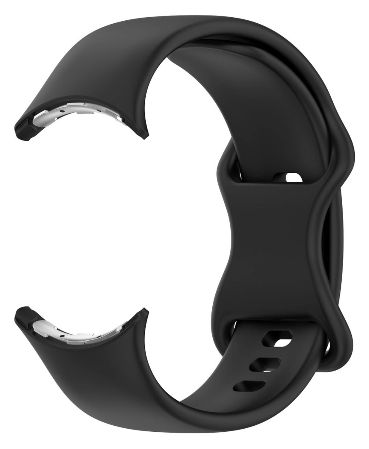 Google Pixel Watch 3 45MM Bandje - Siliconen met Gespsluiting - Zwart afbeelding 3