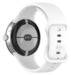 Google Pixel Watch 3 45MM Bandje - Siliconen met Gespsluiting - Wit afbeelding