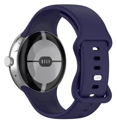 Google Pixel Watch 3 45MM Bandje - Siliconen met Gespsluiting - Blauw afbeelding
