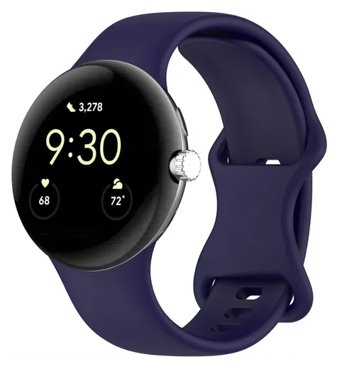 Google Pixel Watch 3 45MM Bandje - Siliconen met Gespsluiting - Blauw afbeelding 4