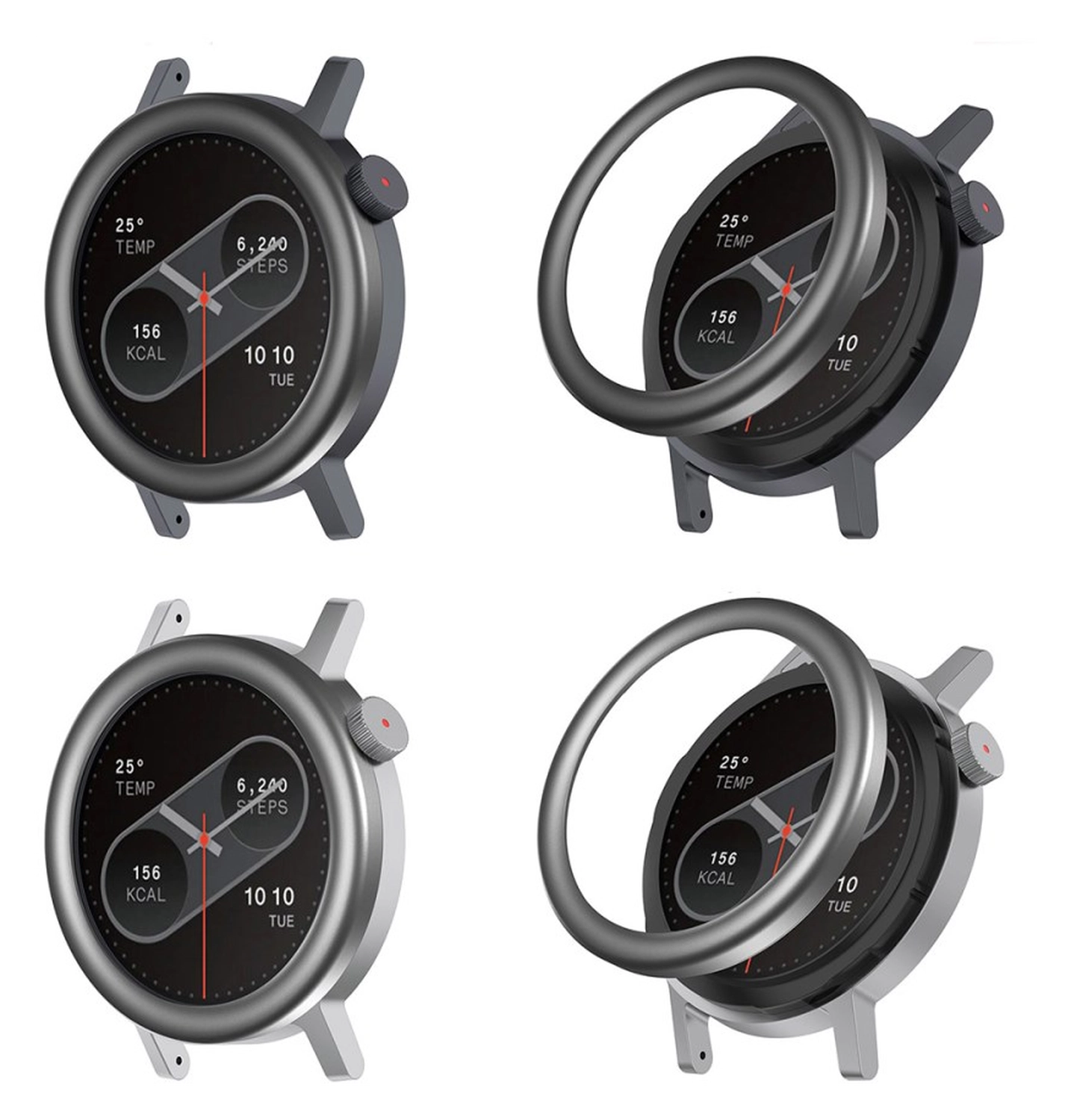 Nothing CMF Watch Pro 2 Hoesje - Bumper Case - Metaal - Grijs afbeelding 6